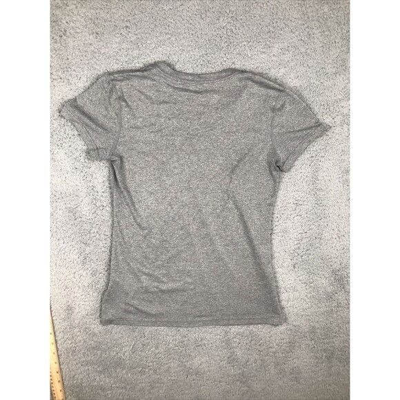Nike Dri Fit U.S. Navy V Neck T Shirt Womens Size Small Gray Athletic Logo - Picture 7 of 8